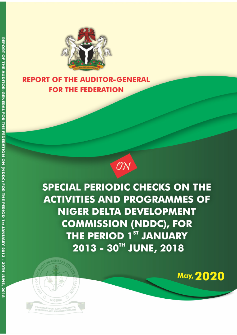 NDDC REPORT OF 2013 to  2018